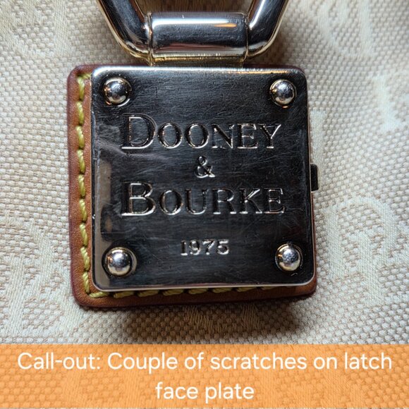 Vintage Dooney & Bourke Monogram Canvas Bucket Bag w/ Leather Trim - Picture 12 of 12